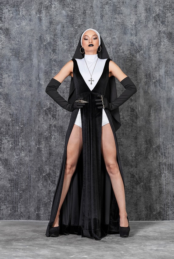 Sexy Nun Dress, Nun Costume for Woman, Halloween Costume Woman