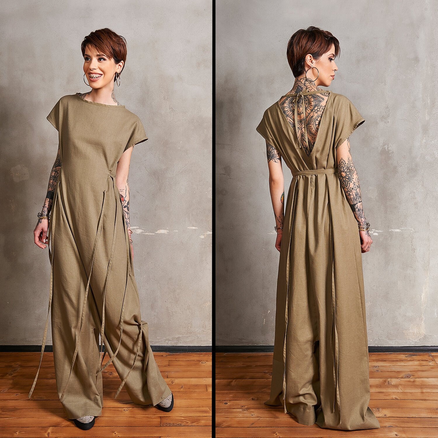 Linen boho clothing Clearance