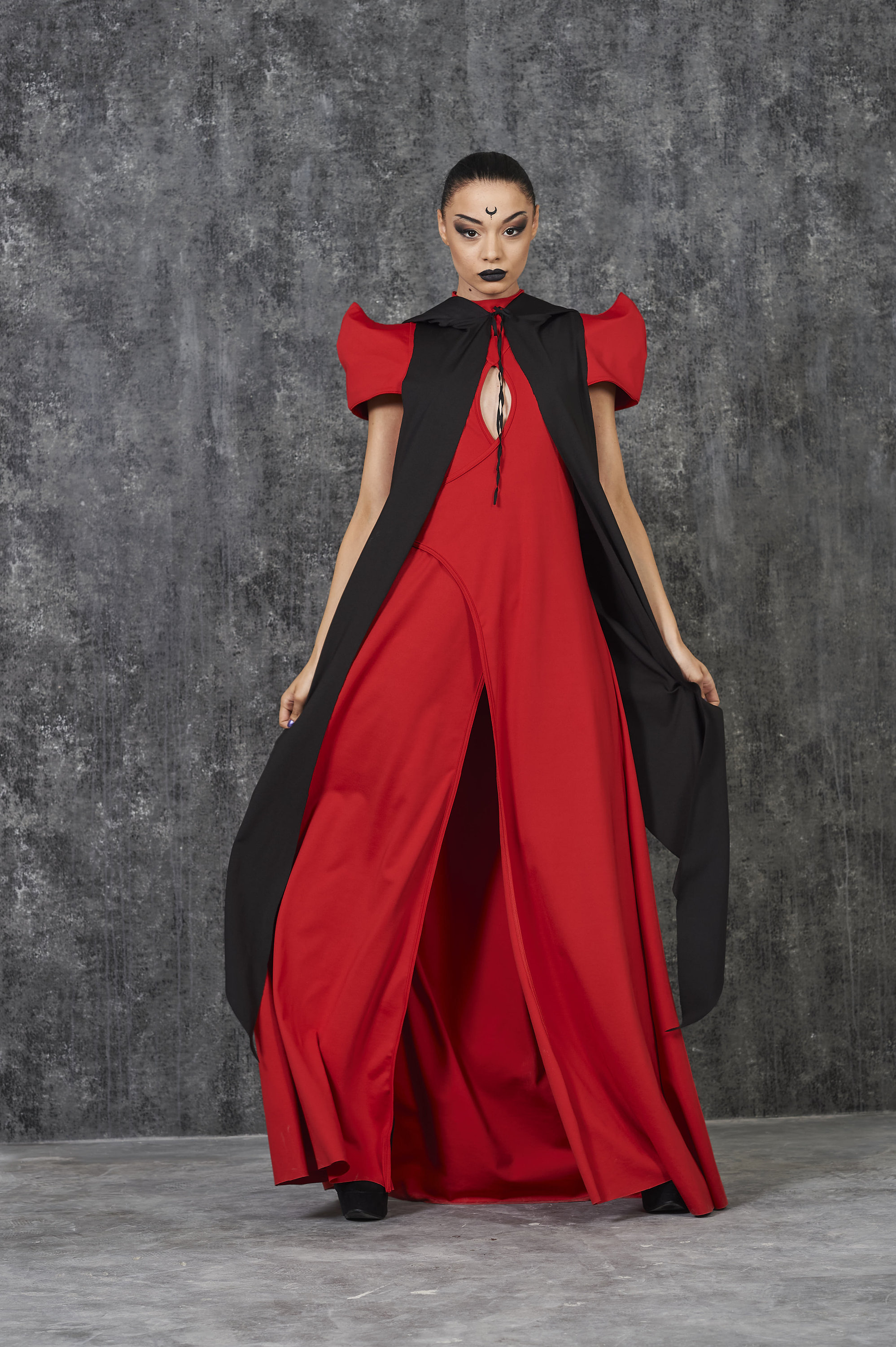 open lace back dress Adult Lydia Red Wedding Dress Costume - Beetlejuice - Adult Costumes main image 1