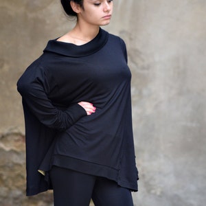 Off Shoulder Top, Plus Size Clothing, Asymmetric Top, Plus Size Top, Gothic Top, Gothic Clothing, Goth Clothing, Festival Clothing Women image 4