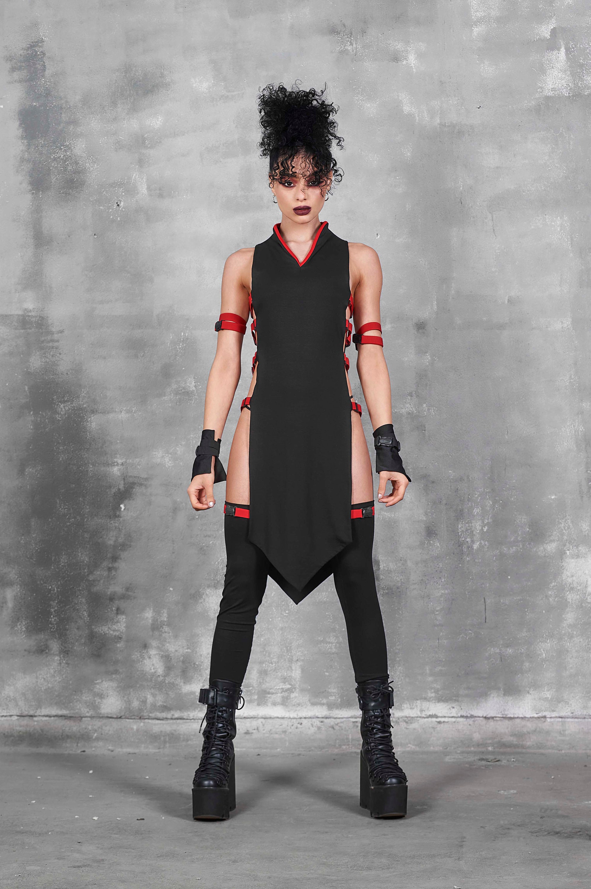 セクシーな忍者ドレス、忍者コスチュームレディース、ハロウィン