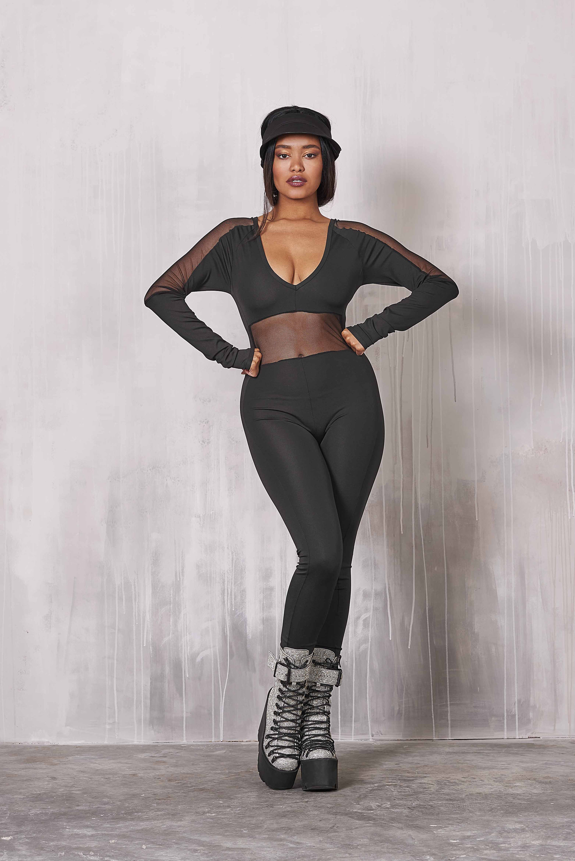 Sexy Rave Bodysuit Long Sleeve Mesh Bodysuit Black Sexy Etsy 日本