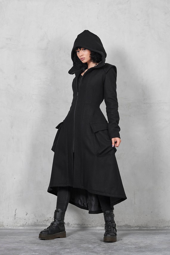 Long Winter Coat Women Wool Coat Women Gothic Coat Long - Etsy