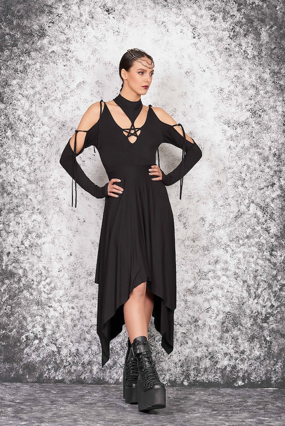 Witch Dress, Halloween Dress, Plus Size Gothic Dress, Halloween