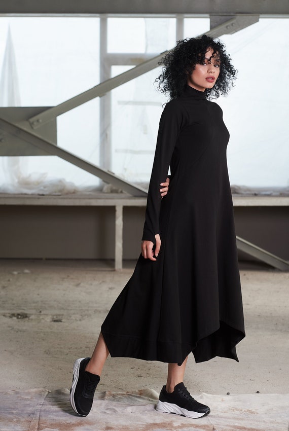 Black Maxi Dress Plus Size Maxi Dress Oversized Maxi Dress -