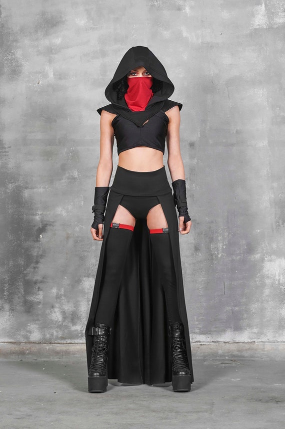 Disfraz de Ninja Mujer, Falda Ninja Sexy, Disfraz de Ninja de Halloween,  Disfraz de Asesina Mujer, Disfraz de Halloween para Adultos, Traje Ninja  Mujer, GIZDA -  México