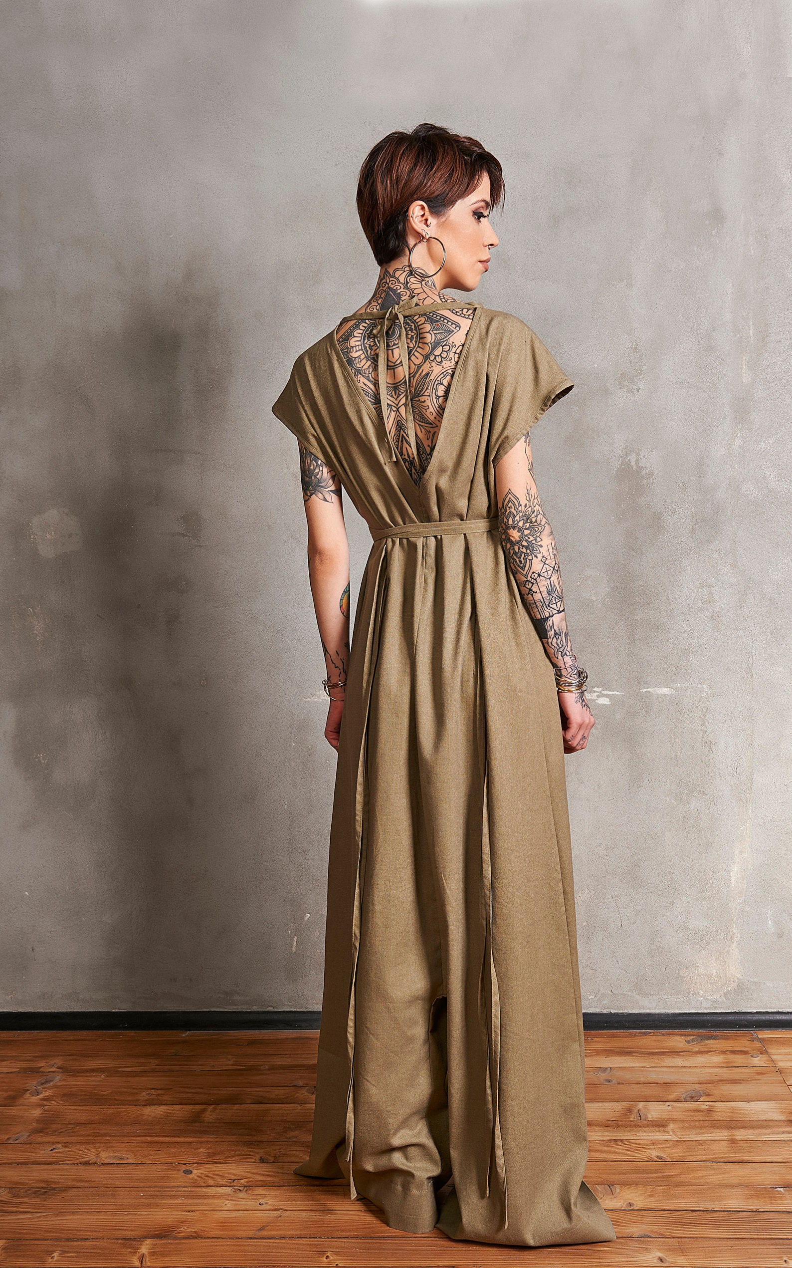 Boho Jumpsuit Women Linen Boho Clothing Harem Jumpsuit Etsy