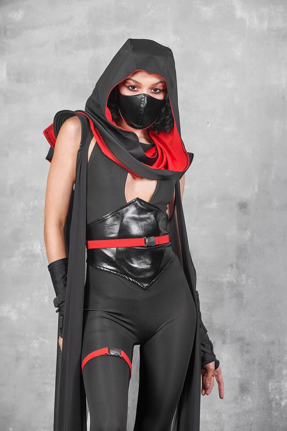 Halloween Ninja Hood for Women, Halloween Ninja Costume Women