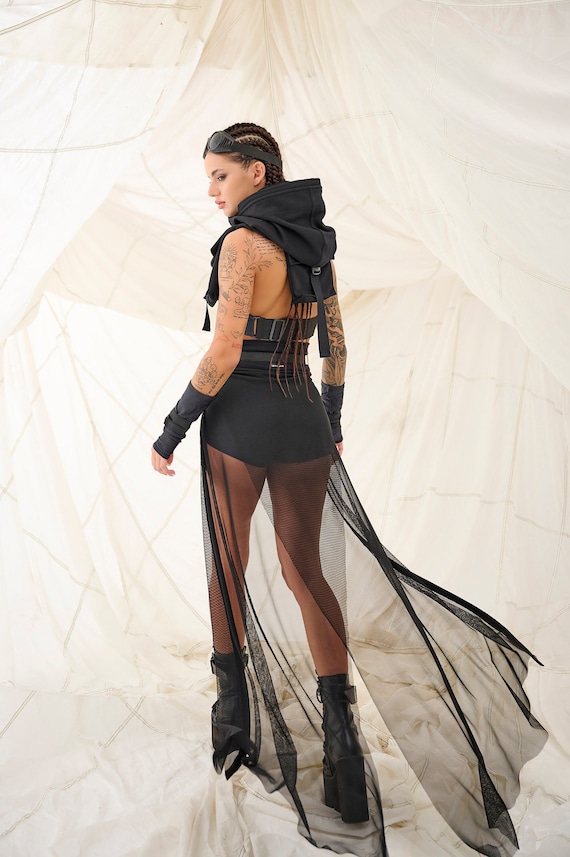 Fringe Leather Skirt Women display picture 3