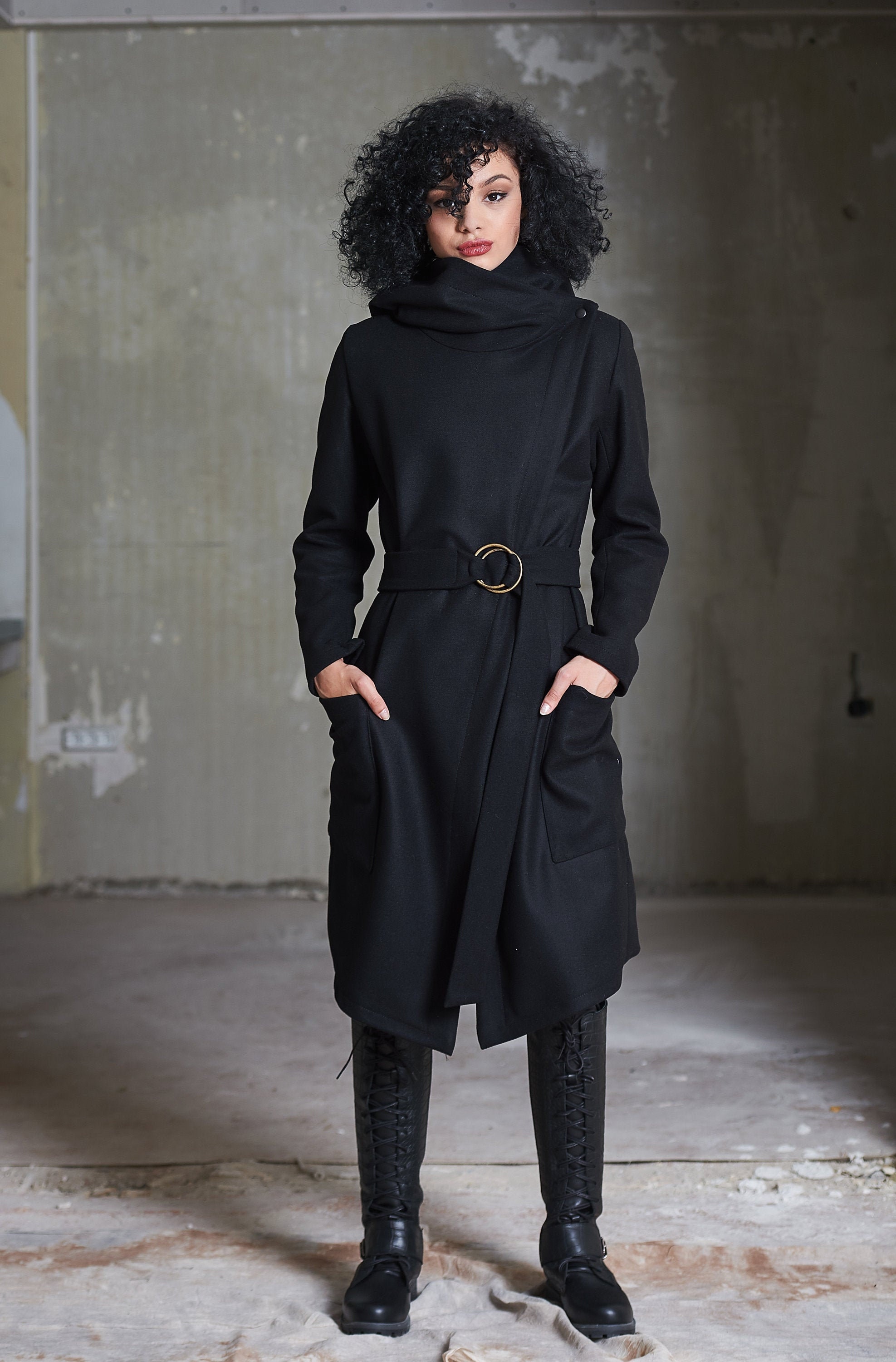 short black coat womens