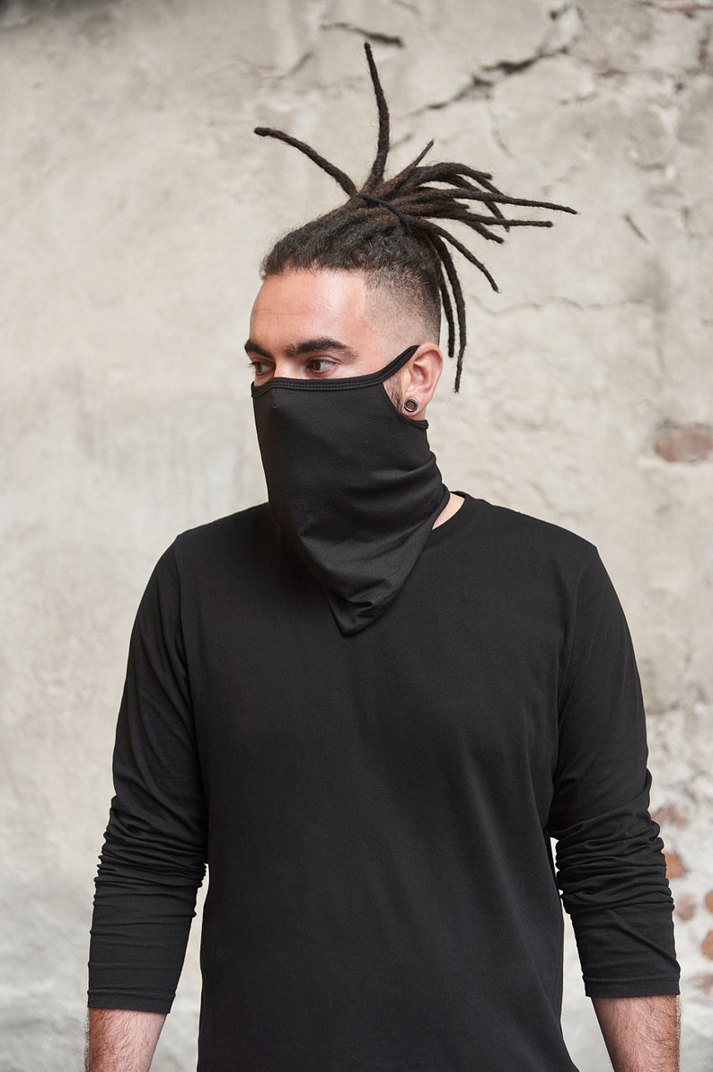 Neck Gaiter for Men Scarf Face Mask Black Balaclava Men Etsy