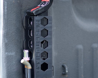 Magnetic Trailer Hitch & Pin Holder | Truck Bed Hitch Pin Organizer | Heavy-Duty Magnet Mount | Towing Tool Holder | Mag Hitch Pro