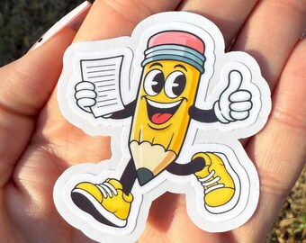 Teacher Pencil Vinyl Sticker: Classroom Laptop Decal