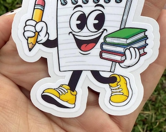School Notebook Vinyl Sticker: Classroom Laptop Decal