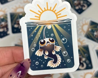 Angler Fish Vinyl Sticker | Marine Life Decal