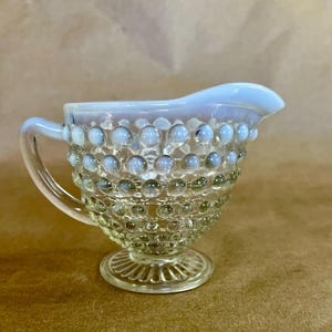 Vintage Anchor Hocking Moonstone Hobnail Creamer-1940&#39;s