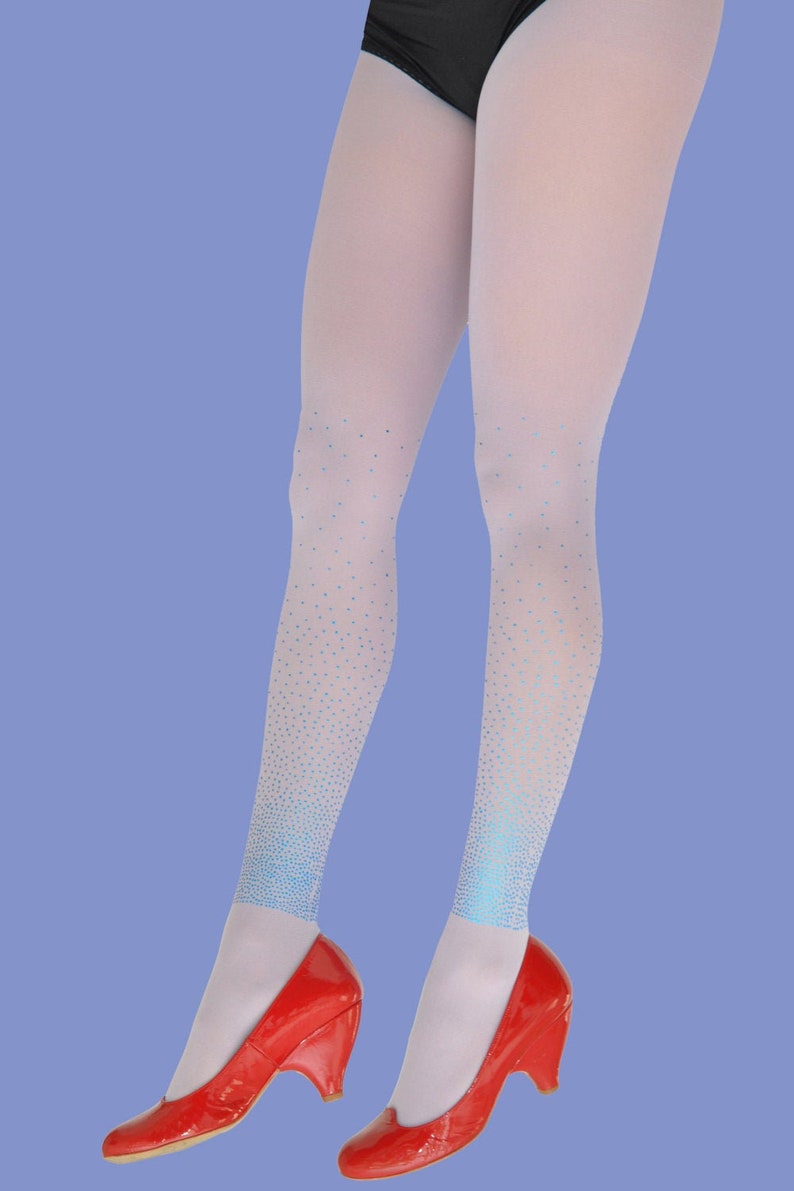 Polka dots lilac tights Starry night model available in one Etsy