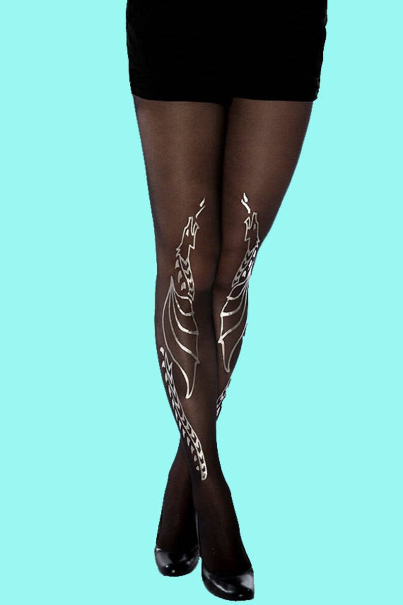 women tights Silver dragons tights burning man costume L-XL available in S-M
