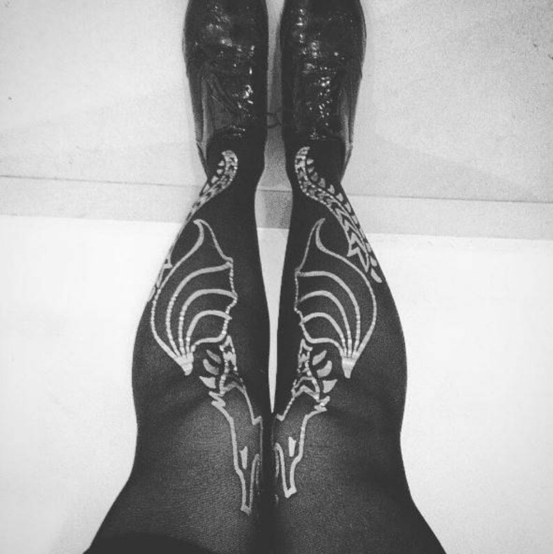 women tights Silver dragons tights burning man costume L-XL available in S-M