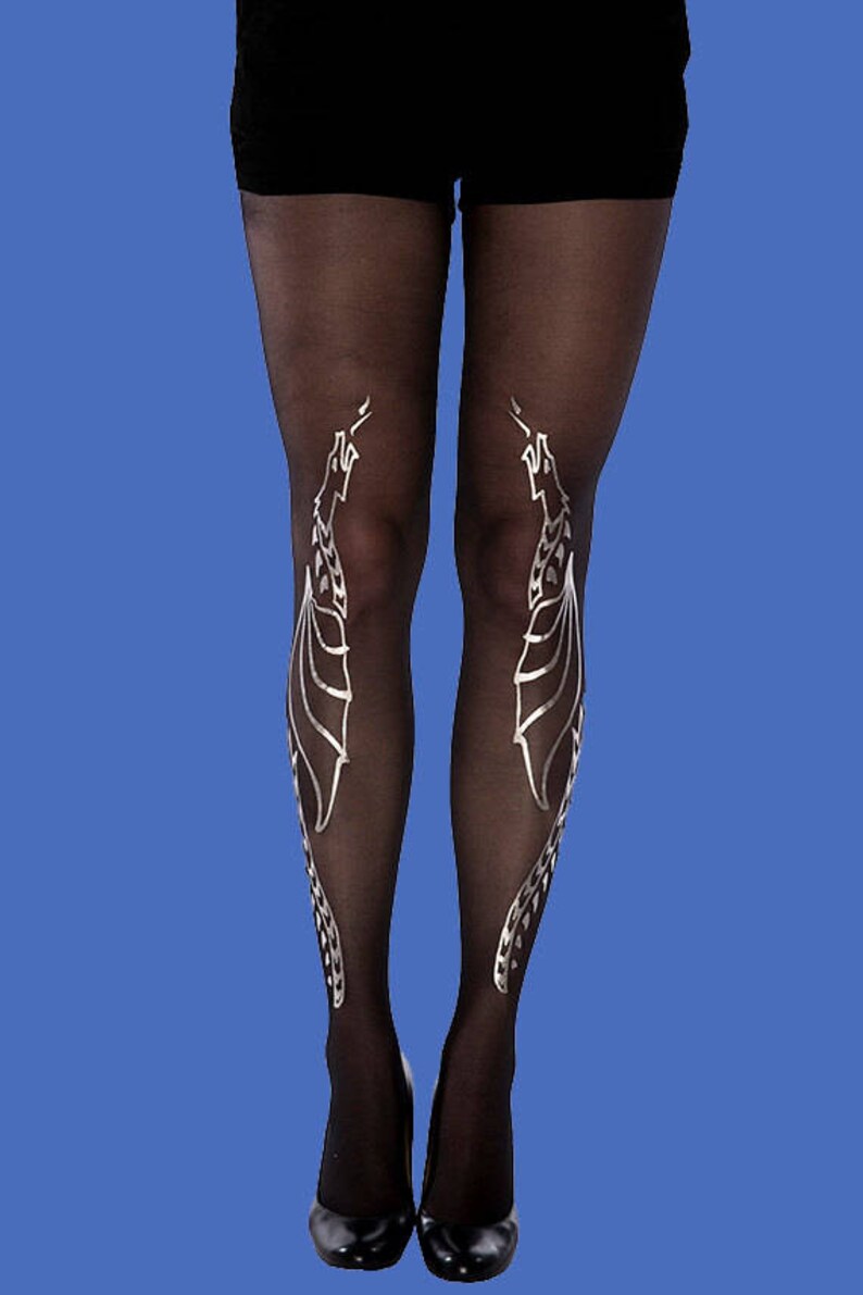 women tights Silver dragons tights burning man costume L-XL available in S-M
