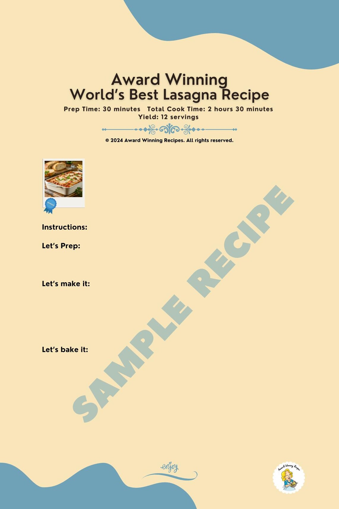 Worlds Best Lasagna Recipe Digital PDF Instant Download File Etsy Canada Worlds best lasagna recipe digital pdf instant download file etsy canada