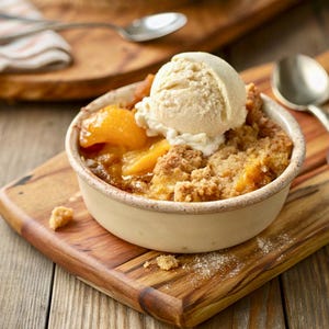 Easy Award Winning 3 Ingredient Peach Cobbler Recipe, Digital PDF Instant Download Recipe, Best Peach Cobbler, Quick Fast Recipes