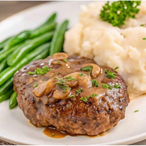 Easy Award Winning Recipe for Salisbury Steak with Gravy, Digital PDF Instant Download File