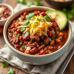 Bekroond klassiek recept voor chili met rundvlees en bonen, digitaal pdf-bestand met directe download, TexMex chili, beste chili met rundvlees en bonen