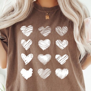 Funny Valentines Shirt, Cute Hearts Shirt, Valentines Day Shirt, Women Gift for Valentines Day, Heart Valentines Shirt, Valentines Shirt