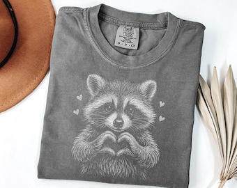 Funny Valentine Raccoon Shirts, Cute Raccoon Love Shirts, Retro Valentine Shirts, Valentine Raccoon Shirts, Cute Feral Shirts, Love Shirt