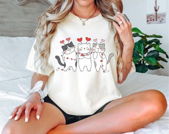 Funny Cat Valentine Shirt, Valentines Day Gift for Cat Lover, Happy Valentines Day Tee, Cute Valentine Shirt, Valentine Gift for Girlfriend