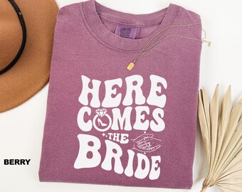 Bachelorette Party Shirts, Here Comes the Bride, Bride Matching, Bridal Shower Gift, Bride To Be, Bride Squad Shirts, Bachelorette Favors