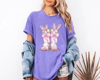 Howdy Easter Shirt, Cowboy Boots Easter Shirt, Western Easter Bunny Shirt, Happy Easter Shirt, Easter Egg Shirt, Easter Gift for Women