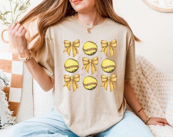 Vintage Softball Shirt, Coquette Softball Shirt, Softball Bow Shirt, Softball Mom Shirt, Game Day Shirt, Softball Shirt, Softball Season Tee
