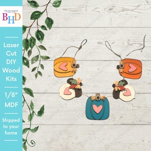 DIY Wood Pumpkin Banner Kit: Unfinished Farmhouse Fall Decor