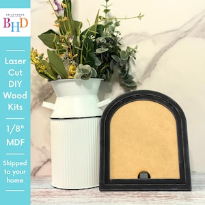 Arched Boho Frame Small | Unfinished Wood – Laser Cut | Interchangeable