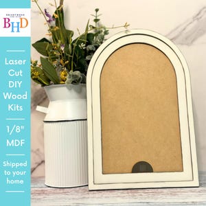 Arched Boho Frame Large | Unfinished Wood – Laser Cut | Interchangeable