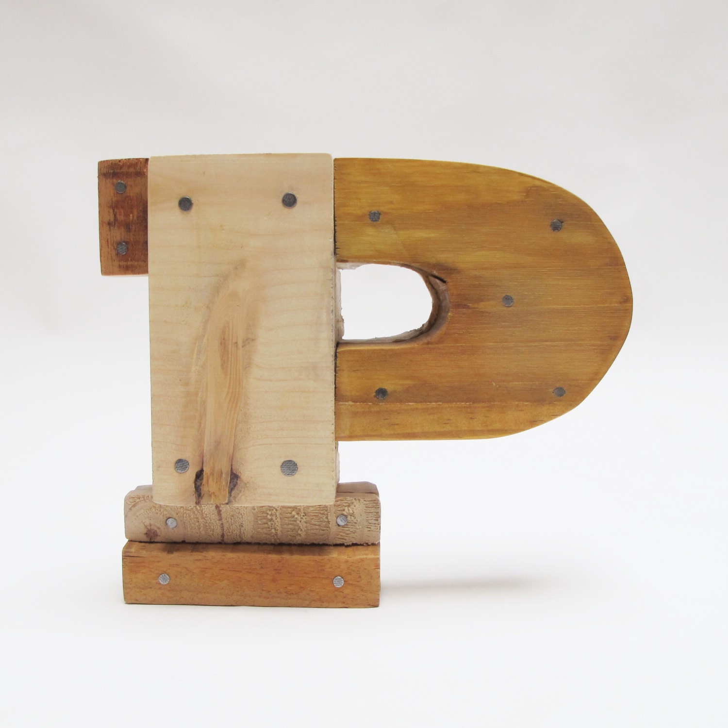 Lettres en Bois P. Lettres Industrielles. Initals d'accrochage Mural Lettre, de Suspendues, Pépinièr