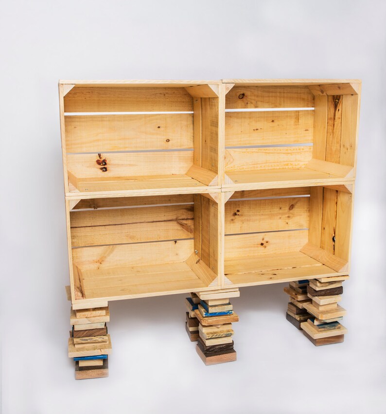 Reclaimed Wood Shelves Wooden Storage Shelves With Baskets Etsy