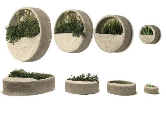 ik heb dorst Dreigend pauze Betonnen ronde muur plantenbak set plantenbakken muur - Etsy België