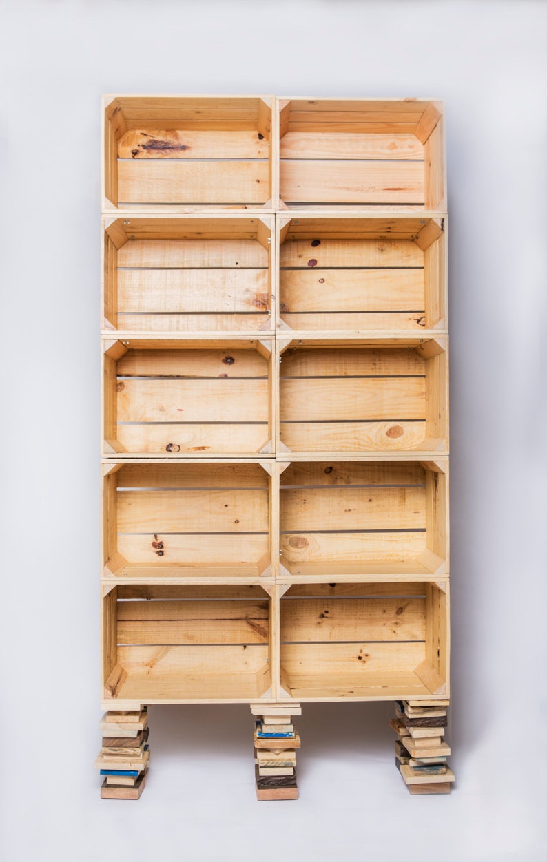 Reclaimed Wood Shelves Wooden Storage Shelves With Baskets Etsy