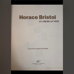 Horace Bristol An American View, Vintage Photography Book