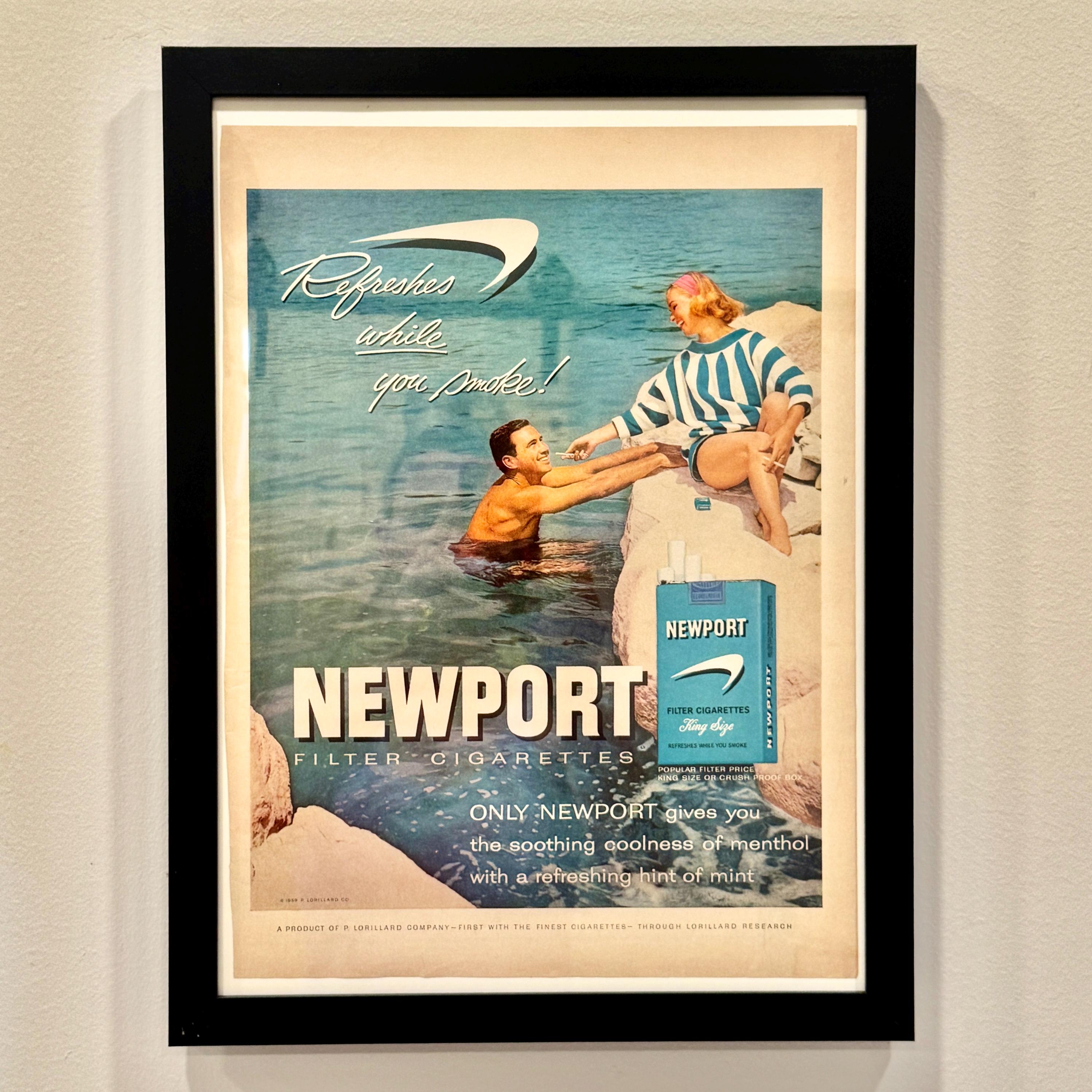 newport cigarettes poster 1959 Newport Cigarettes Framed Ad, 