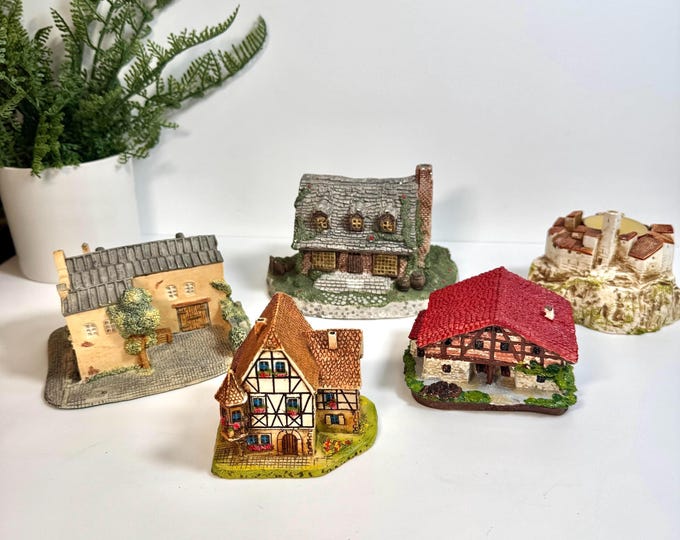 Swiss Cottage Village Houses, European Inspired Cottage Minatures - Etsy