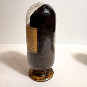 RARE Antique Apothecary Inverted Show Globe Blown In Mold, B.I.M. “Natural Sodium Salicylate” WM. S. Merrell Co. image 2