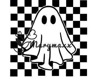 Checked Ghost Checkered Ghost Png, Digital Download, Sublimation Checkered Ghost - Etsy
