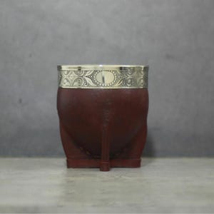 Imperial Leather Mate Gourd and Mate Straw. Argentinian, Gift, Yerba Mate, Tea and Infusions.