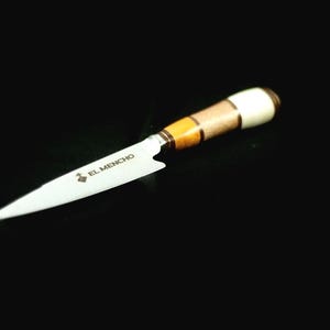 Knife With Combined Wood and Bone Handle. Argentinian, Handcrafted, Gift, BBQ, Cooking, Stainless Steel, Gaucho, Steak, Carving.
