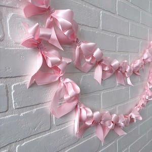 Handmade Satin Bow Garland: Coquette Party Decor