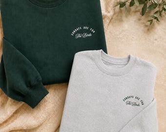 Sundays Are For The Birds Sweatshirt, Cozy Philadelphia Football Embroidered Crewneck, Game Day & Tailgate Fits